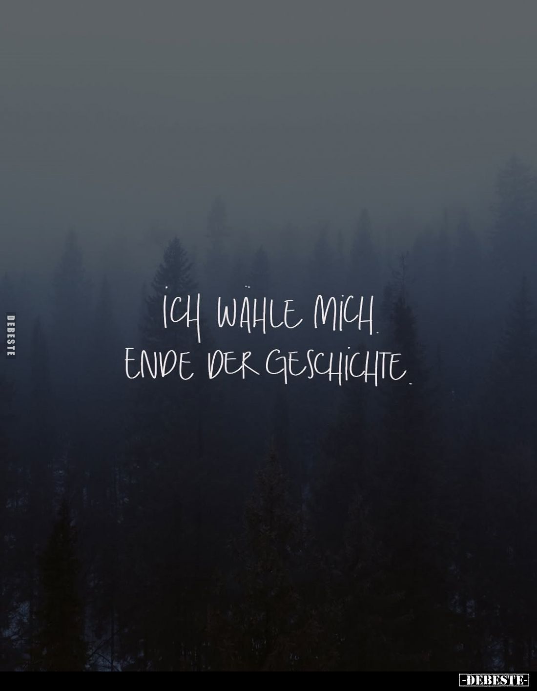Ich wähle mich. Ende der Geschichte.