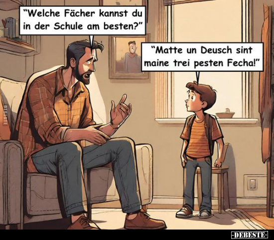 "Welche Fächer kannst du in der Schule am besten?".. - Lustige Bilder | DEBESTE.de