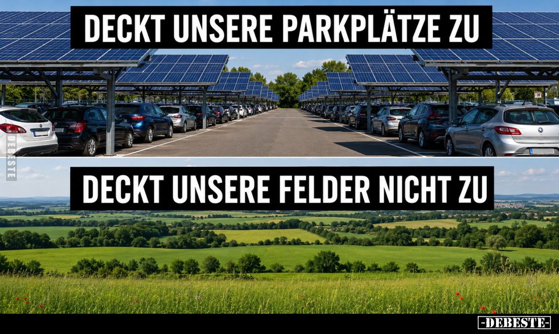 Deckt unsere Parkplätze zu. -
Deckt unsere Felder nicht zu.