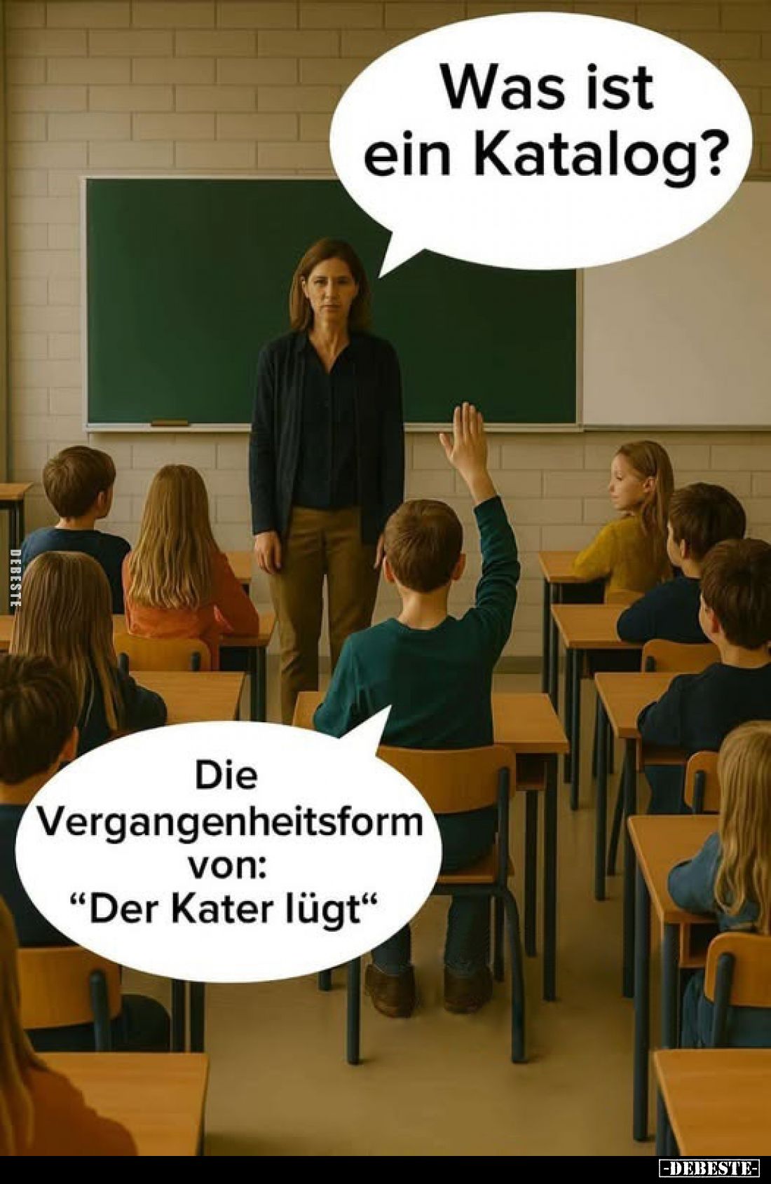 Was ist ein Katalog?
-
Die Vergangenheitsform von: "Der Kater lügt"