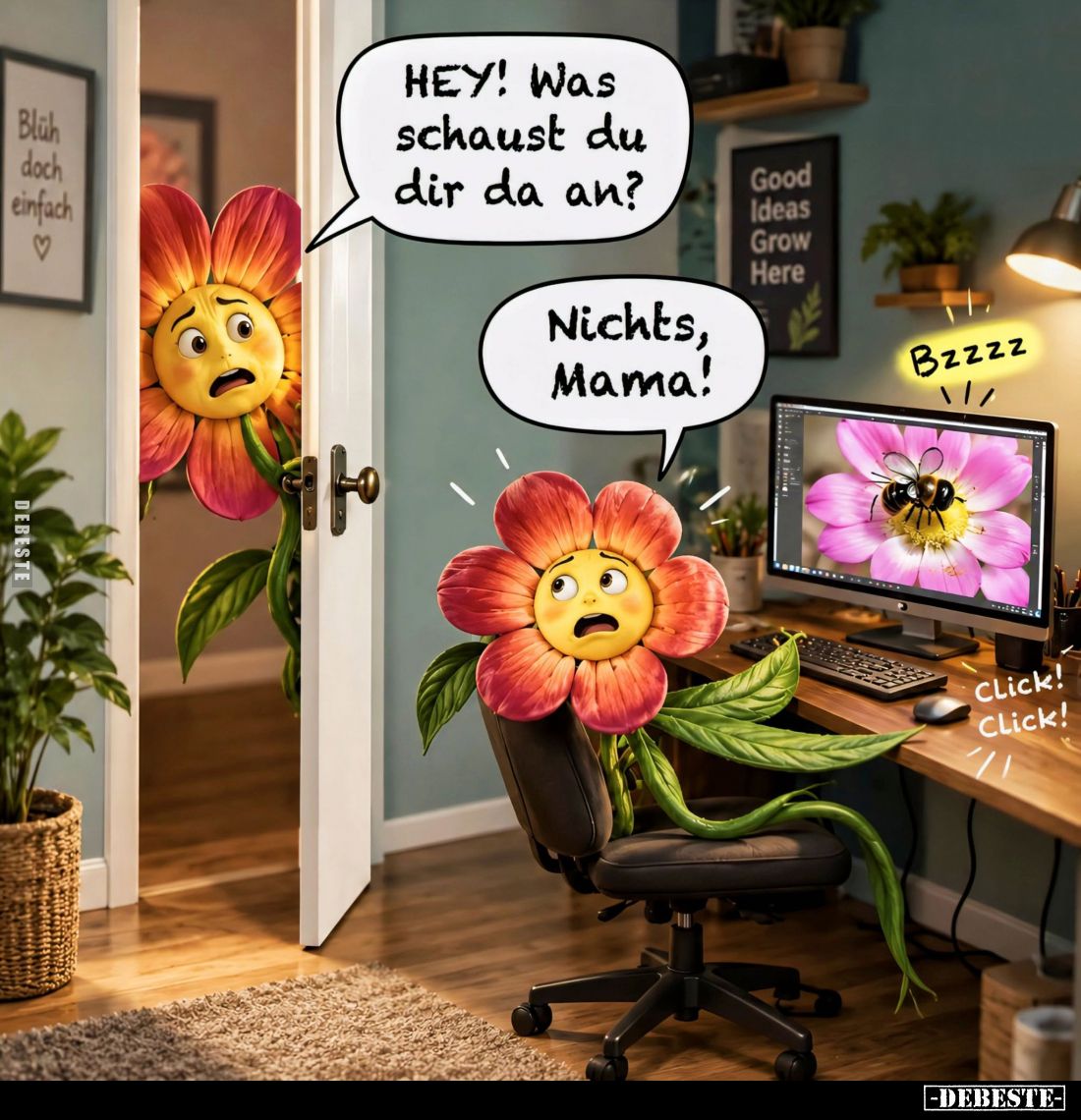 HEY! Was schaust du dir da an?
-
Nichts, Mama!