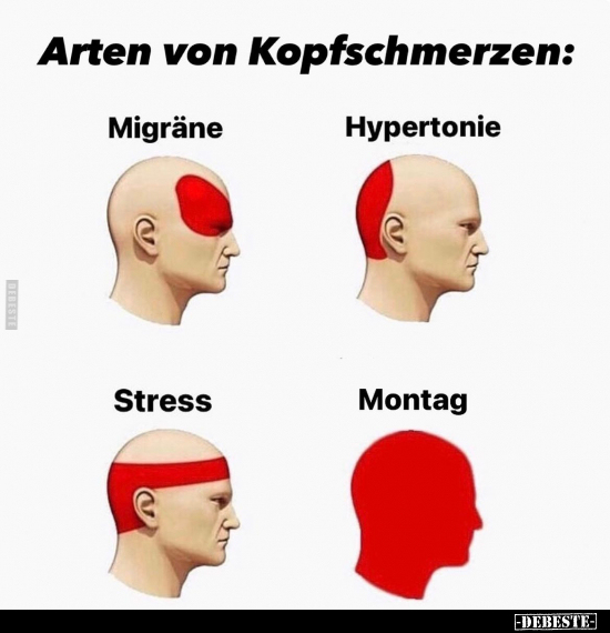 Arten von Kopfschmerzen: - Lustige Bilder | DEBESTE.de