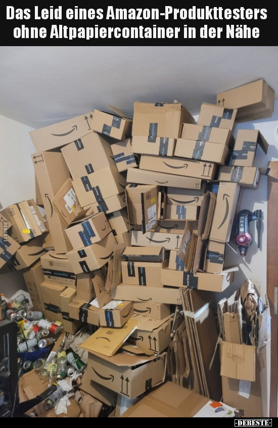 Das Leid eines Amazon-Produkttesters ohne Altpapiercontainer.. - Lustige Bilder | DEBESTE.de