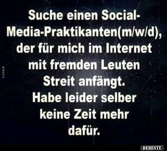 Suche einen Social-Media-Praktikanten.. - Lustige Bilder | DEBESTE.de
