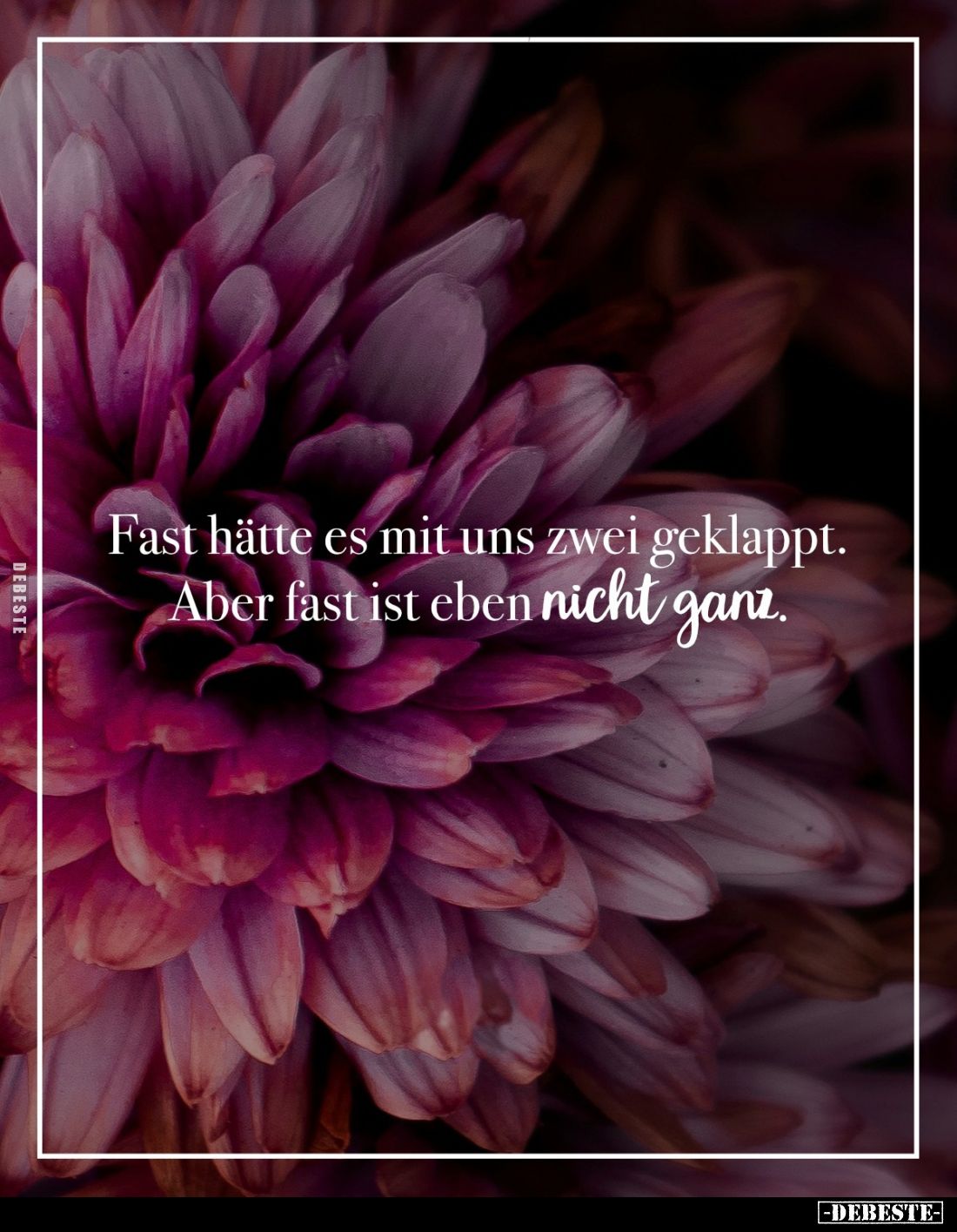 Fast hätte es mit uns zwei geklappt. Aber fast ist eben nicht ganz.