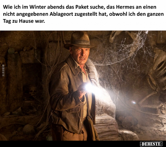 Wie ich im Winter abends das Paket suche, das Hermes an.. - Lustige Bilder | DEBESTE.de