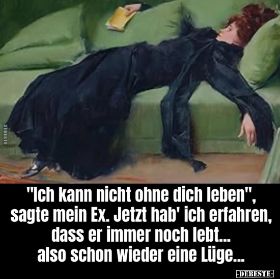 "Ich kann nicht ohne dich leben", sagte mein Ex.. - Lustige Bilder | DEBESTE.de