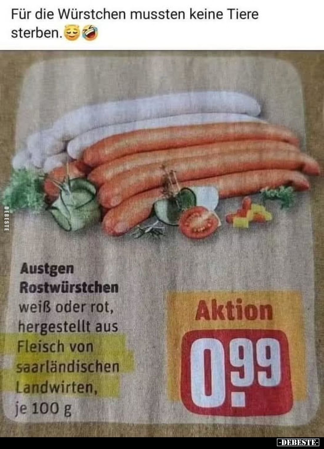 Für die Würstchen mussten keine Tiere sterben.. - Lustige Bilder | DEBESTE.de