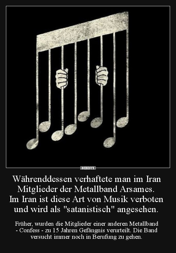 Währenddessen verhaftete man im Iran Mitglieder der..