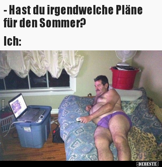 - Hast du irgendwelche Pläne für den Sommer? Ich..