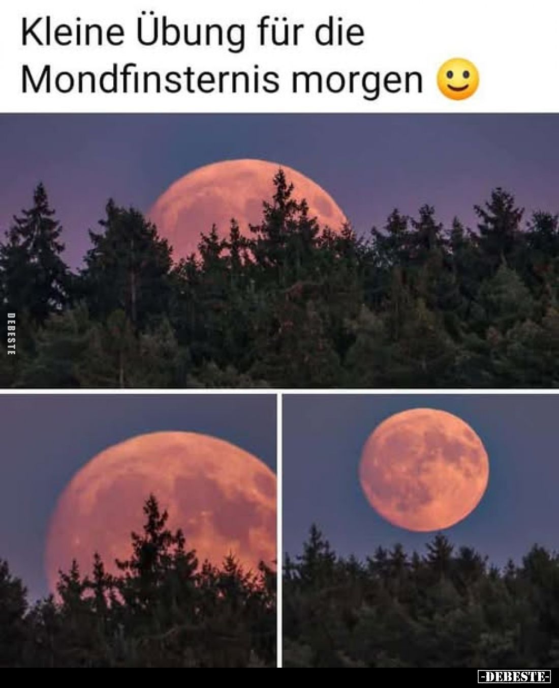 Kleine Übung für die Mondfinsternis morgen