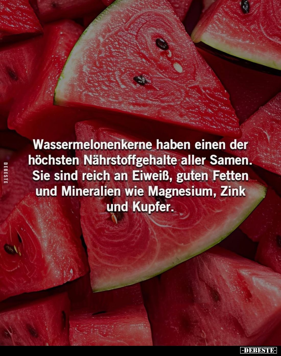 Wassermelonenkerne haben einen der höchsten Nährstoffgehalte aller Samen.
Sie sind reich an Eiweiß, guten Fetten und Mineral...
