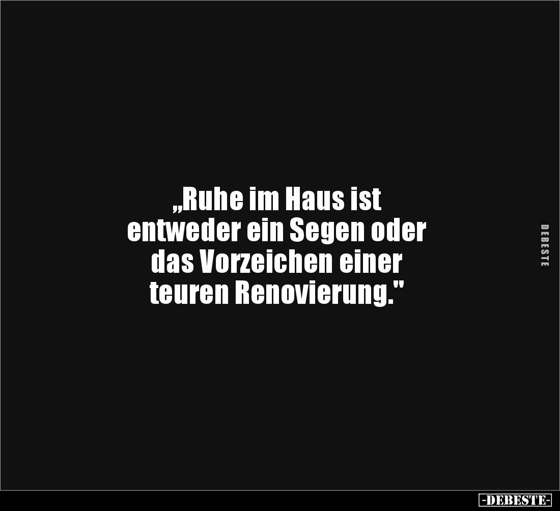 "Ruhe im Haus ist entweder ein Segen oder das Vorzeichen.." - Lustige Bilder | DEBESTE.de