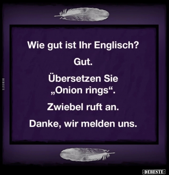 Wie gut ist Ihr Englisch?.. - Lustige Bilder | DEBESTE.de