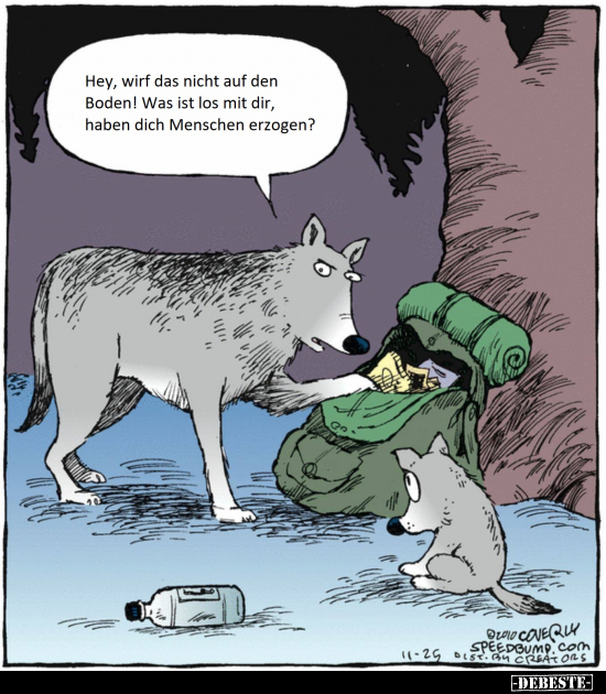 Hey, wirf das nicht auf den Boden! Was ist los mit dir..