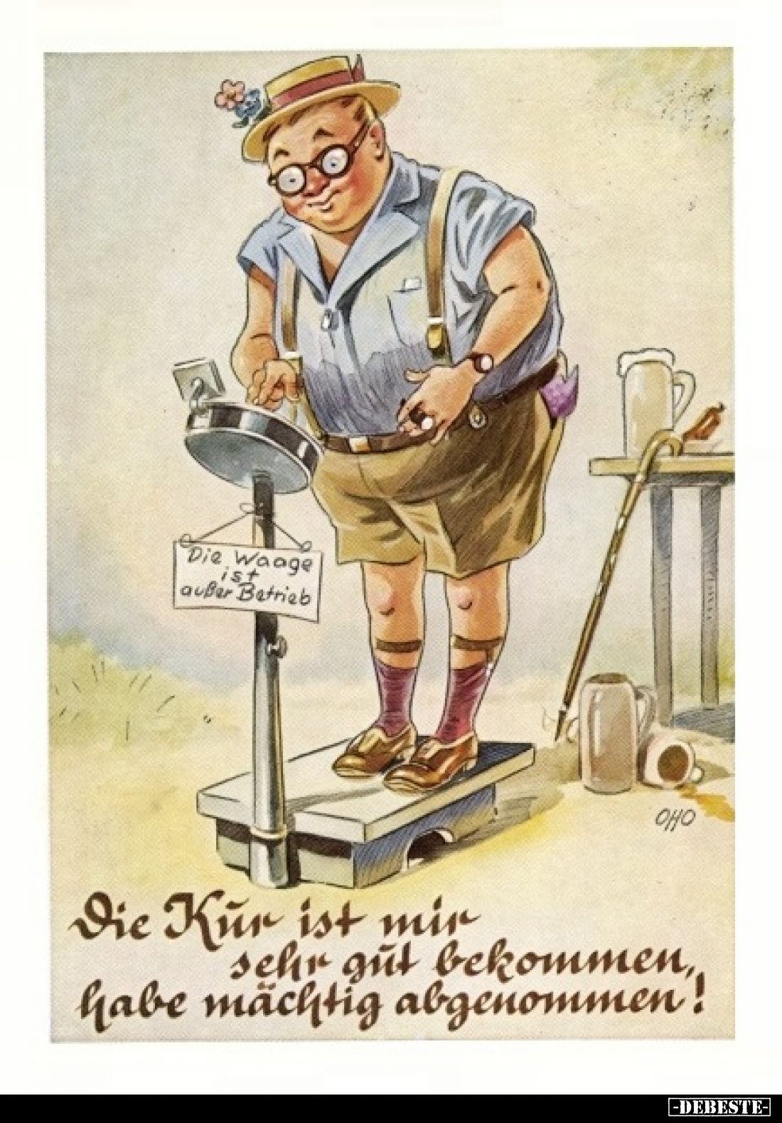 Die Kur ist mir sehr gut bekommen, habe mächtig abgenommen!