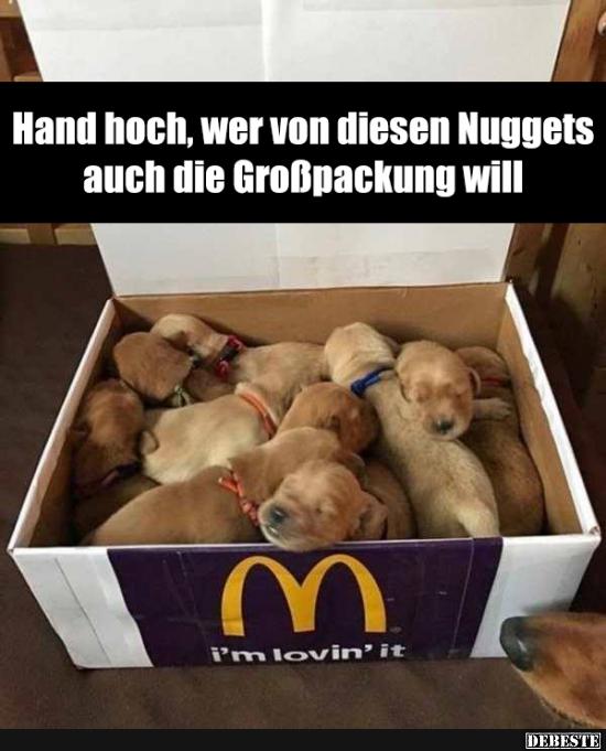 Hand hoch, wer von diesen Nuggets auch die Großpackung will.. - Lustige Bilder | DEBESTE.de
