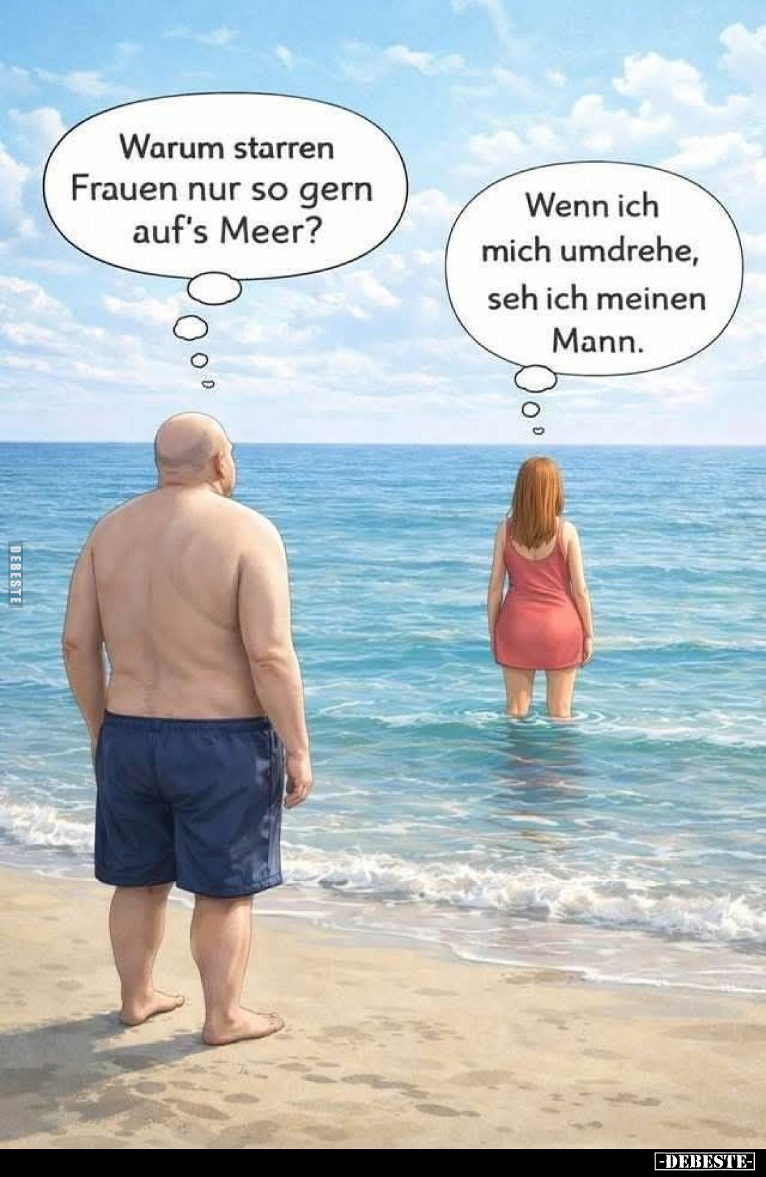 Warum starren Frauen nur so gern auf's Meer?... - Lustige Bilder | DEBESTE.de
