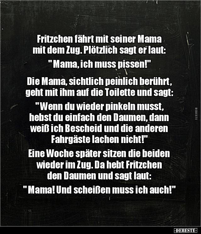 Fritzchen fährt mit seiner Mama mit dem Zug.. - Lustige Bilder | DEBESTE.de