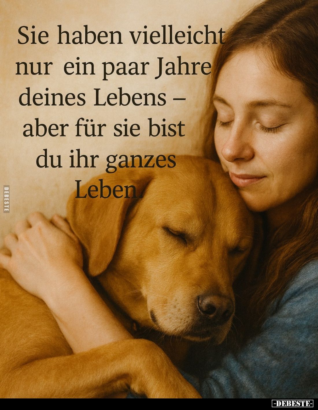 Sie haben vielleicht nur ein paar Jahre deines Lebens -aber für sie bist du ihr ganzes Leben