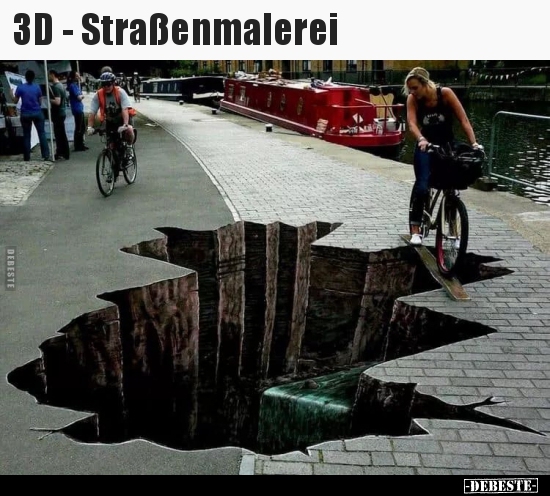 3D - Straßenmalerei..