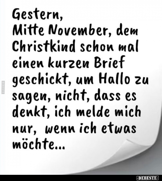 Gestern, Mitte November, dem Christkind schon mal.. - Lustige Bilder | DEBESTE.de