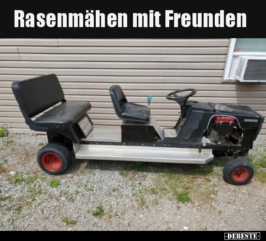 Rasenmähen mit Freunden.. - Lustige Bilder | DEBESTE.de