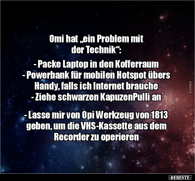 Omi hat "ein Problem mit der Technik": - Packe Laptop.. - Lustige Bilder | DEBESTE.de