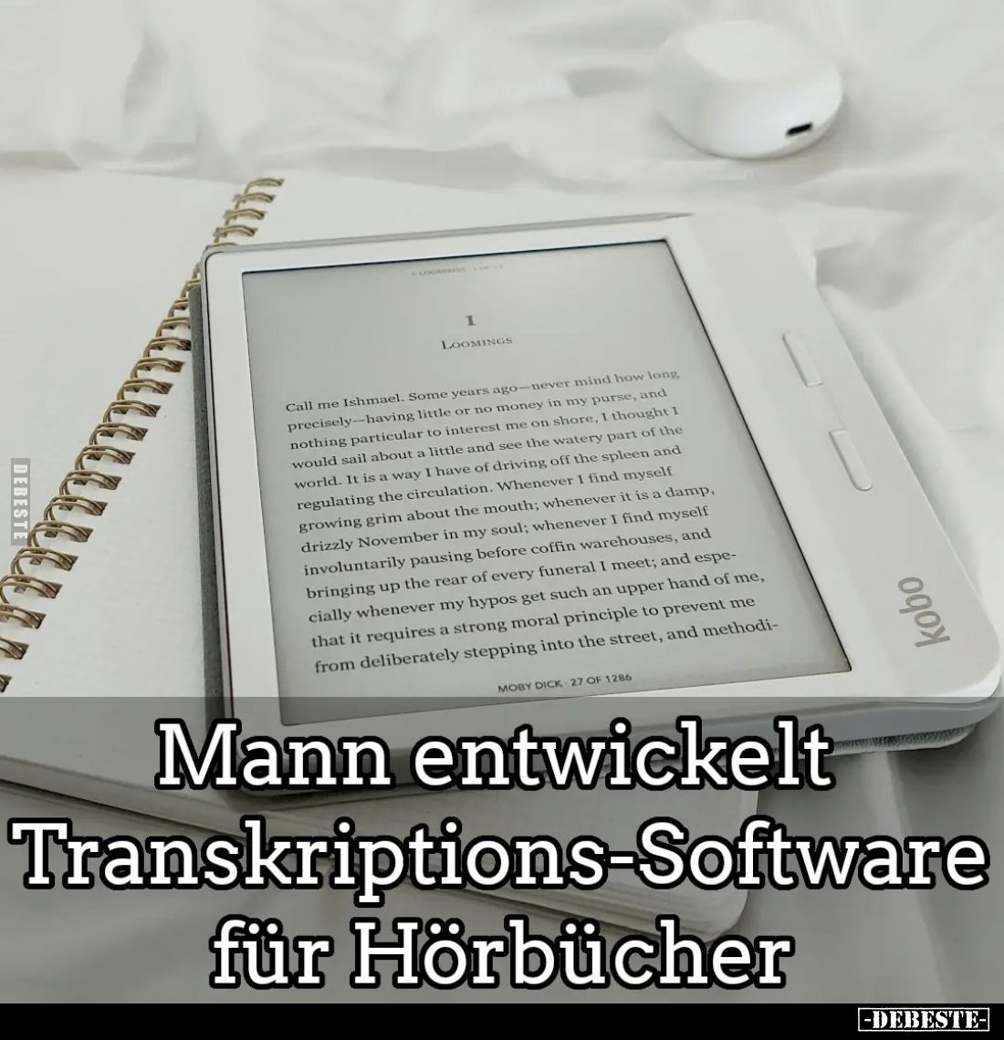 Mann entwickelt Transkriptions-Software für Hörbücher... - Lustige Bilder | DEBESTE.de
