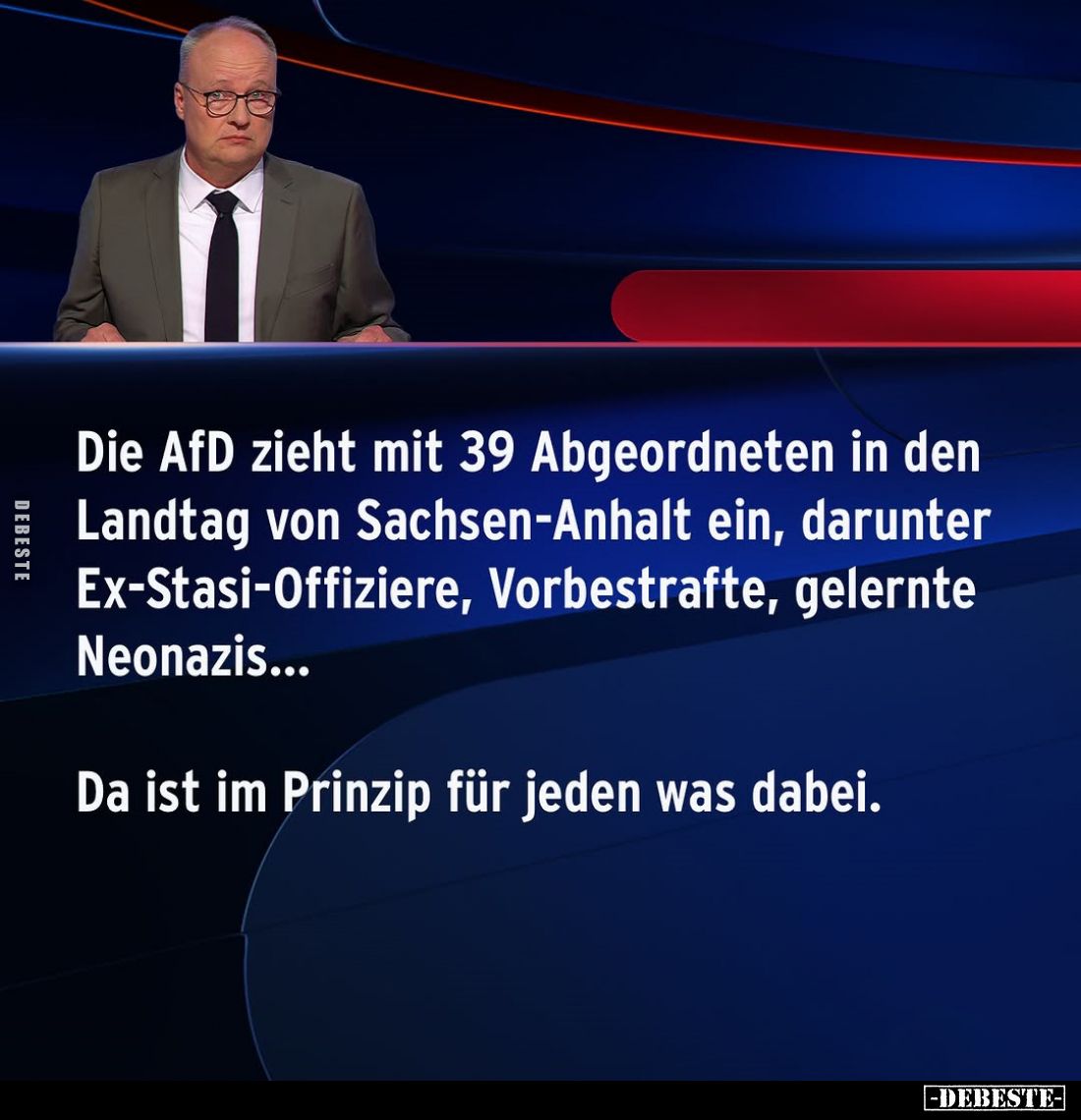Die AfD zieht mit 39 Abgeordneten in den Landtag von Sachsen-Anhalt ein, darunter Ex-Stasi-Offiziere, Vorbestrafte, gelernte ...