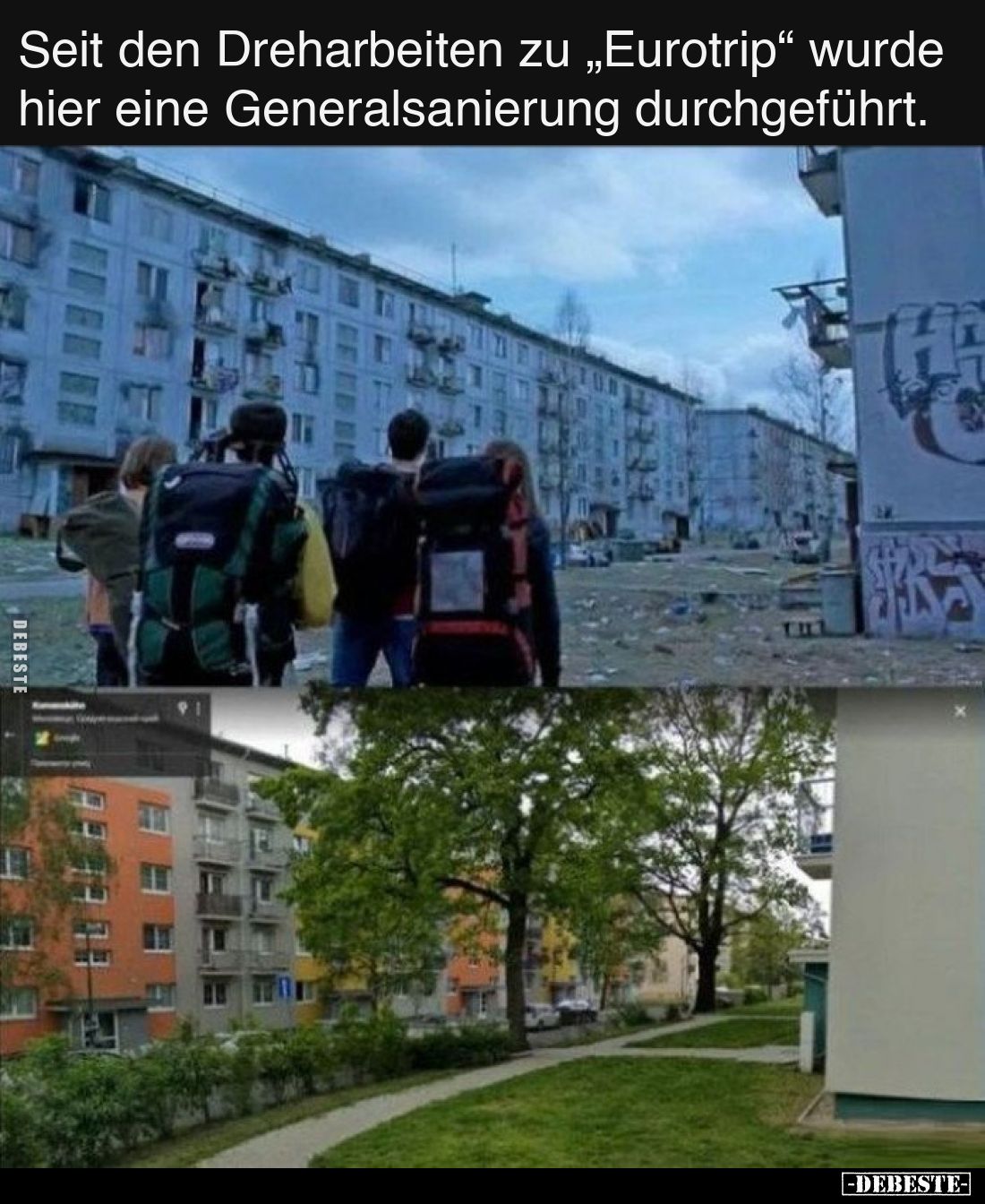Seit den Dreharbeiten zu „Eurotrip“ wurde hier eine Generalsanierung durchgeführt.