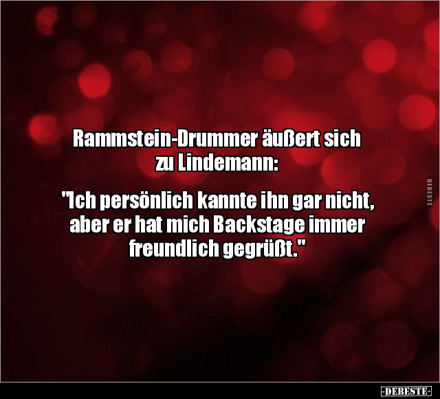 Rammstein-Drummer äußert sich zu Lindemann.. - Lustige Bilder | DEBESTE.de