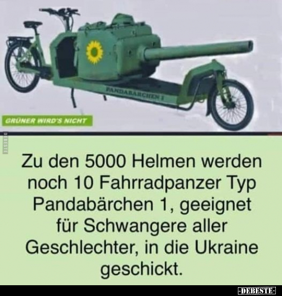 Zu den 5000 Helmen werden noch 10 Fahrradpanzer Typ.. - Lustige Bilder | DEBESTE.de