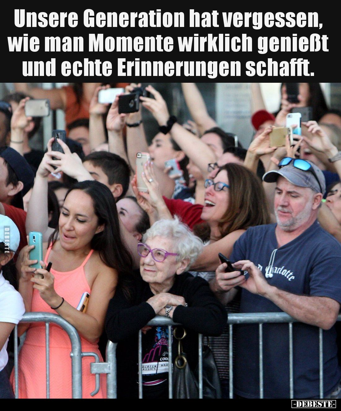 Unsere Generation hat vergessen, wie man Momente wirklich genießt und echte Erinnerungen schafft.
