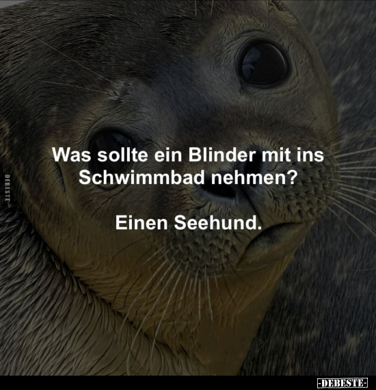 Was sollte ein Blinder mit ins Schwimmbad nehmen?.. - Lustige Bilder | DEBESTE.de