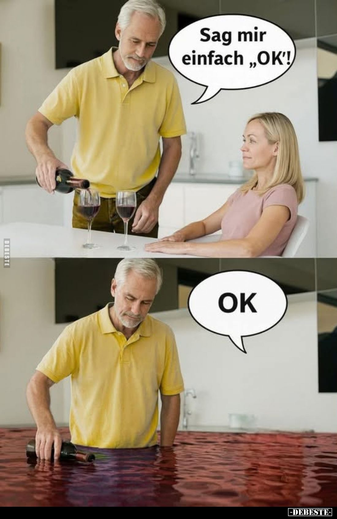 Sag mir einfach "OK"! -
OK.