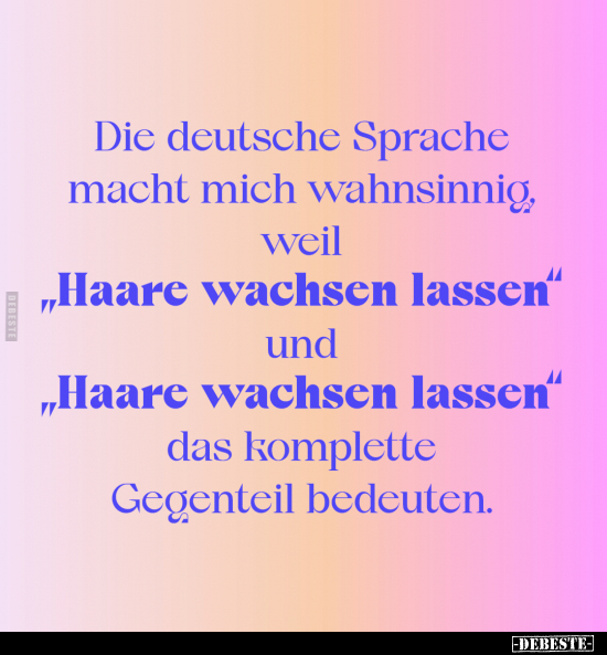 Die deutsche Sprache macht mich wahnsinnig.. - Lustige Bilder | DEBESTE.de