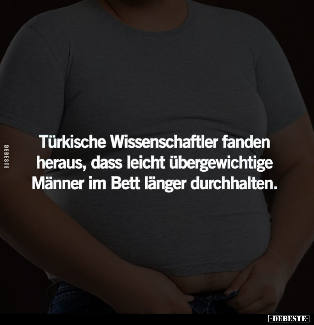 Türkische Wissenschaftler fanden heraus, dass leicht übergewichtige Männer im Bett länger durchhalten.