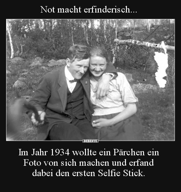 Not macht erfinderisch... Im Jahr 1934 wollte ein Pärchen..