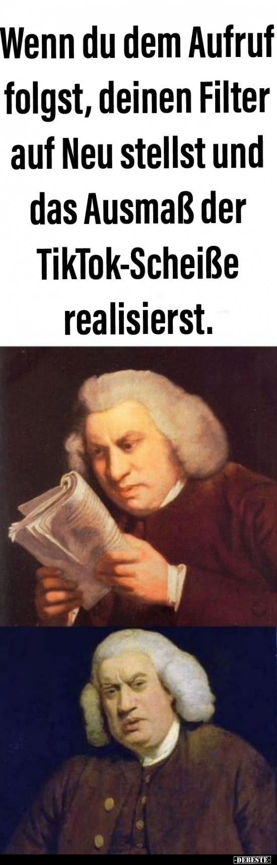 Wenn du dem Aufruf folgst, deinen Filter auf Neu..