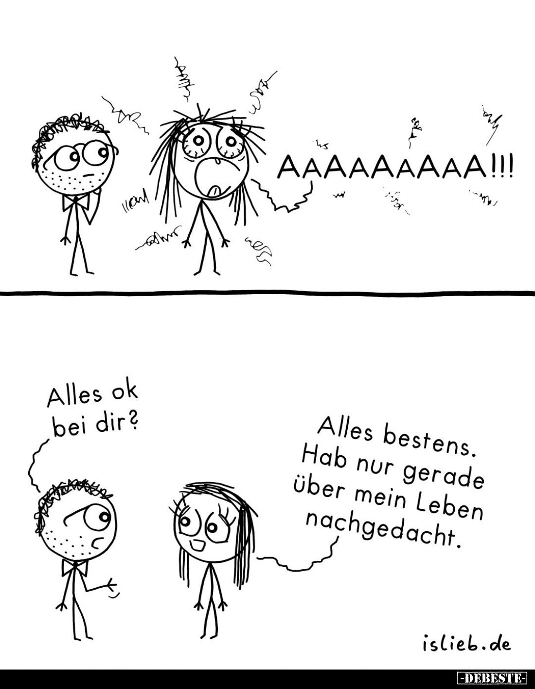 AAAAAAAAA!!!
-
Alles ok bei dir?
-
Alles bestens. Hab nur gerade über mein Leben nachgedacht.