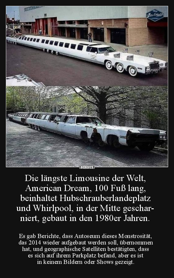 Die längste Limousine der Welt, American Dream.. - Lustige Bilder | DEBESTE.de