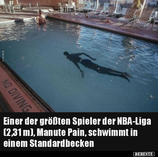 Einer der größten Spieler der NBA-Liga (2,31 m), Manute.. - Lustige Bilder | DEBESTE.de