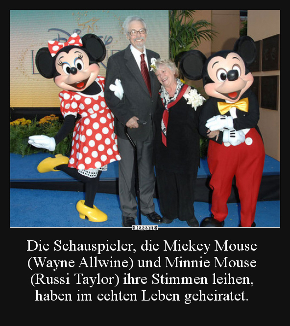 Die Schauspieler, die Mickey Mouse (Wayne Allwine) und.. - Lustige Bilder | DEBESTE.de