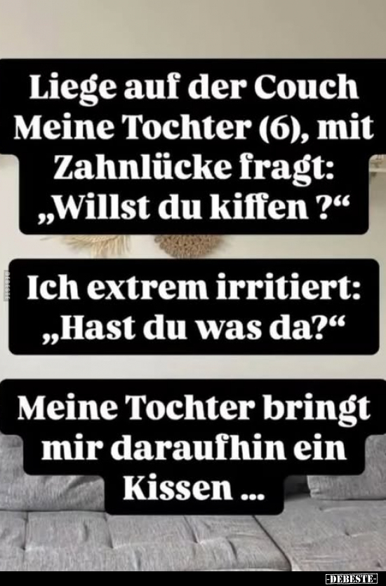 Couch, Auf Der Couch, Tochter, Zahnlücke, Extrem