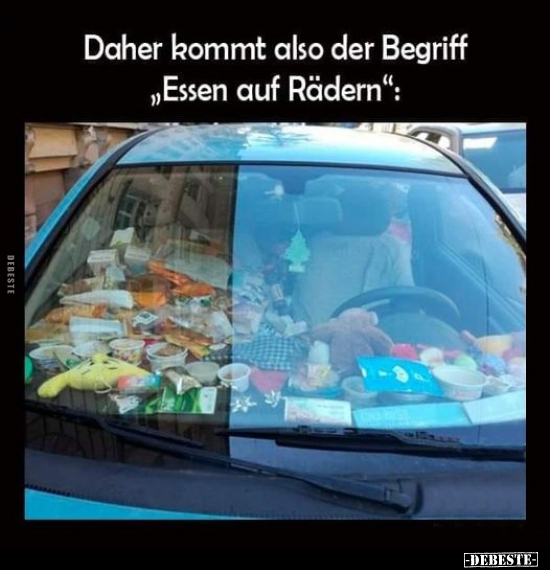 Daher kommt also der Begriff "Essen auf Rädern".. - Lustige Bilder | DEBESTE.de