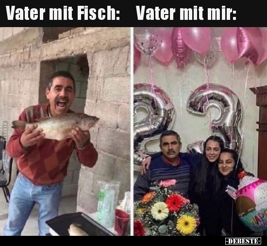 Vater mit Fisch / Vater mit mir.. - Lustige Bilder | DEBESTE.de