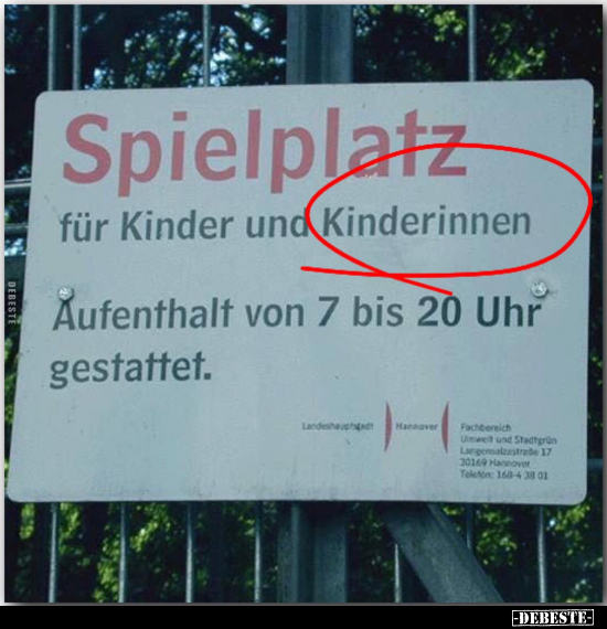 Spielplatz für Kinder und Kinderinnen... - Lustige Bilder | DEBESTE.de