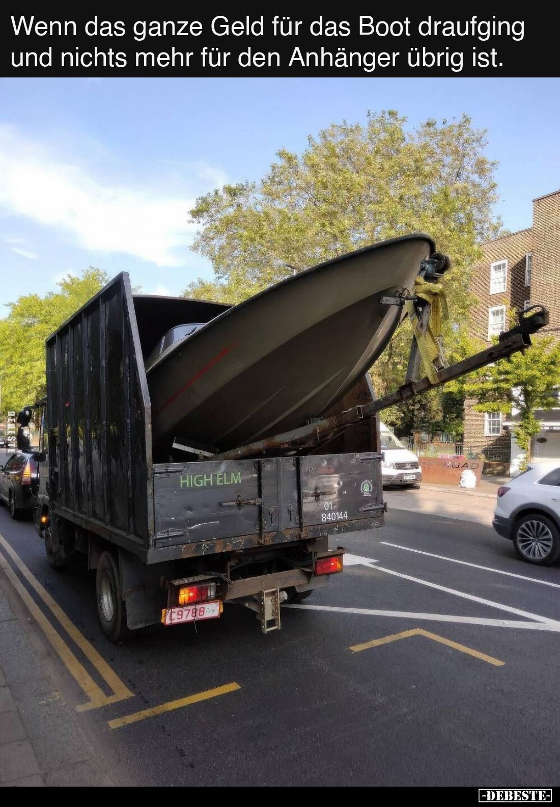 Wenn das ganze Geld für das Boot draufging und nichts mehr..