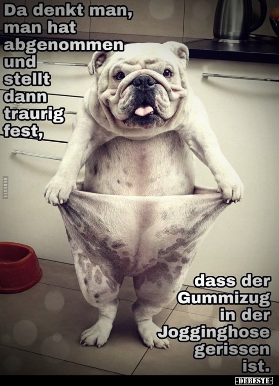 Da denkt man, man hat abgenommen und stellt dann traurig..